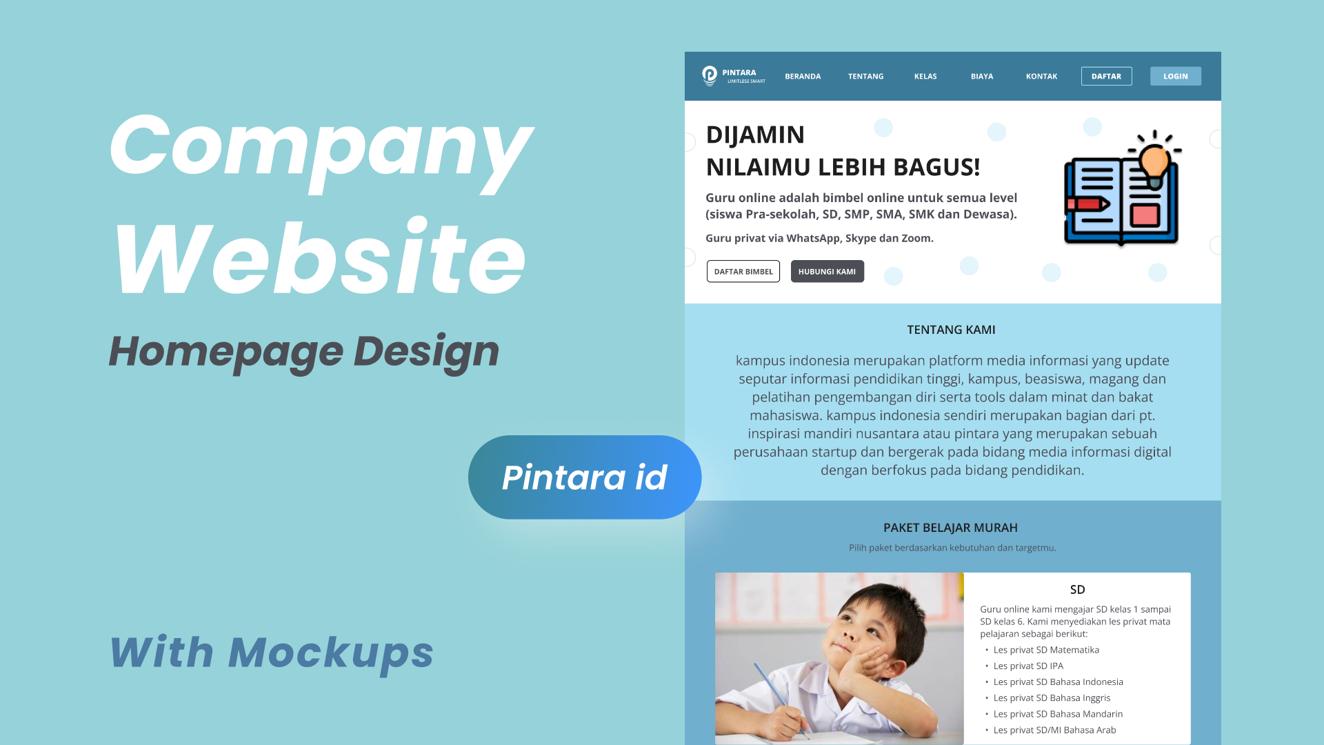 Company Profile Landing Page Website